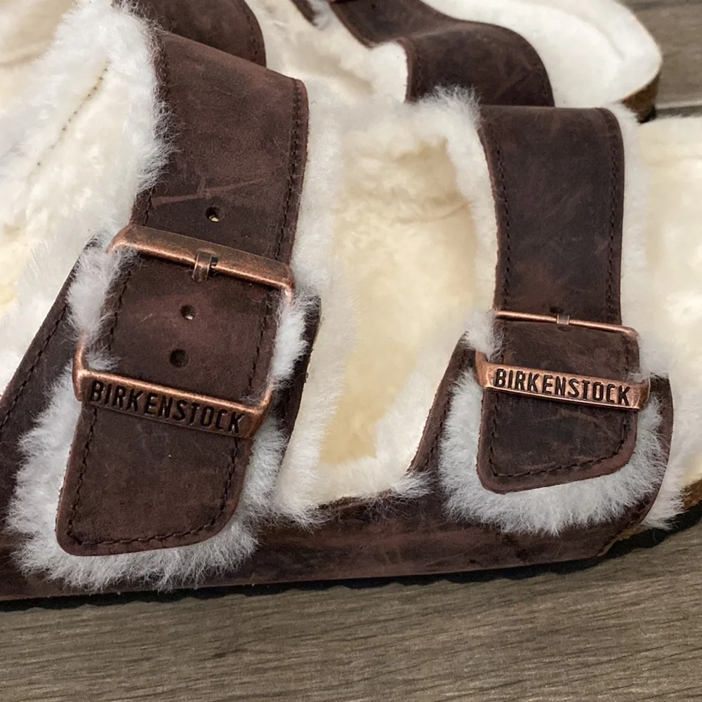 NEW Birkenstock Arizona Shearling Sandals Men’s Size 45 / 12